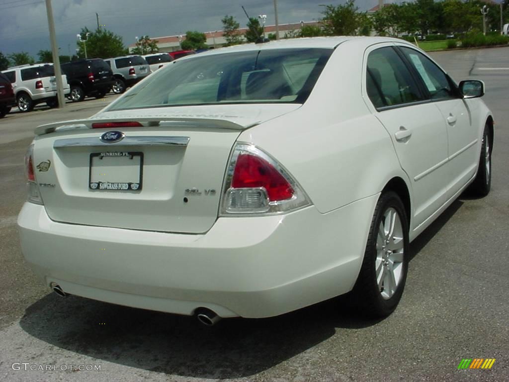 2008 Fusion SEL V6 - White Suede / Camel photo #3