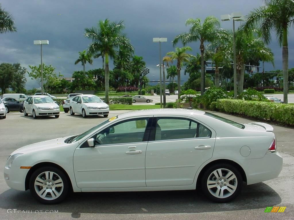 2008 Fusion SEL V6 - White Suede / Camel photo #6