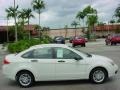 2009 White Suede Ford Focus SE Sedan  photo #2