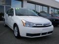 2009 White Suede Ford Focus SE Sedan  photo #1