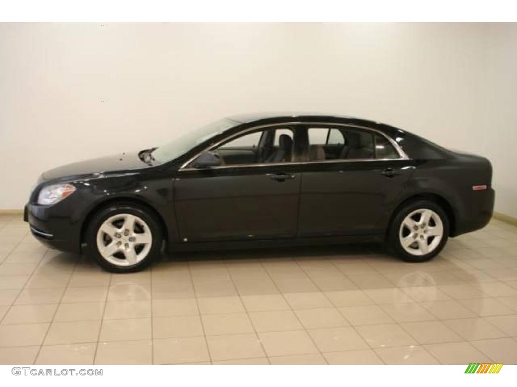 2009 Malibu LS Sedan - Black Granite Metallic / Titanium photo #4