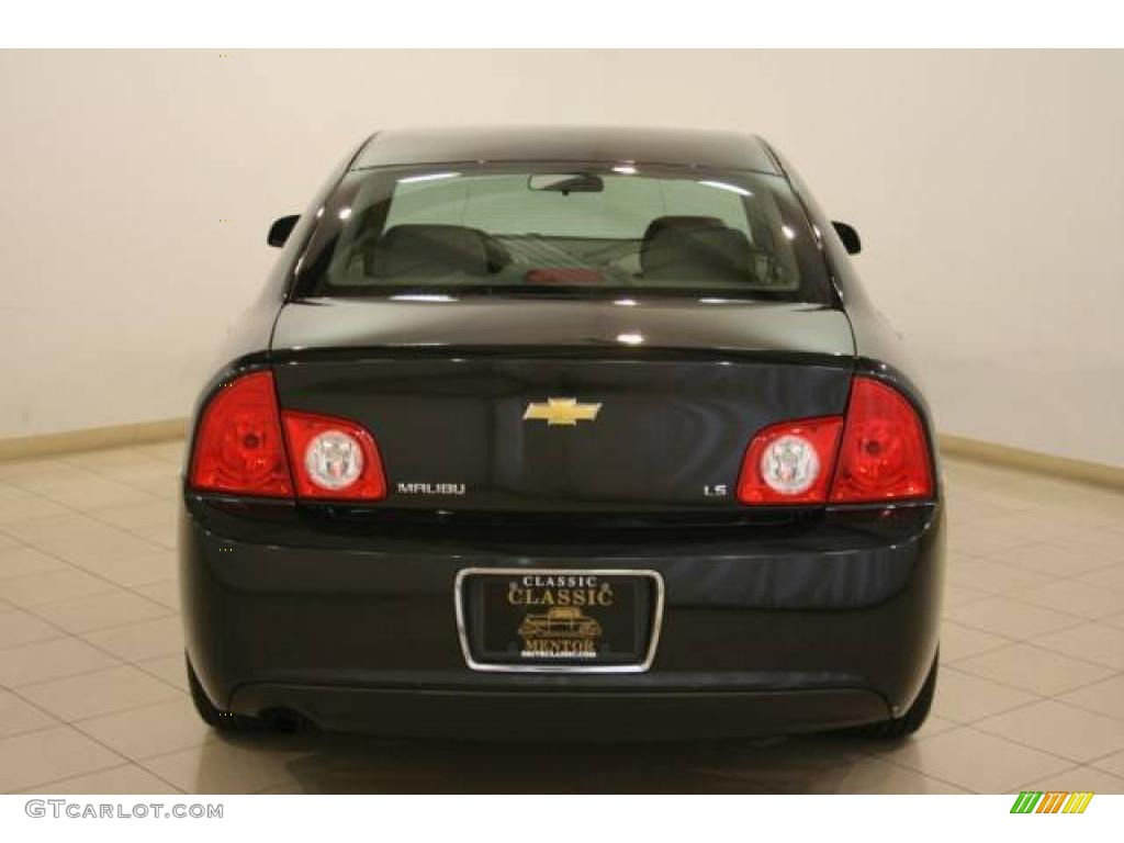 2009 Malibu LS Sedan - Black Granite Metallic / Titanium photo #6