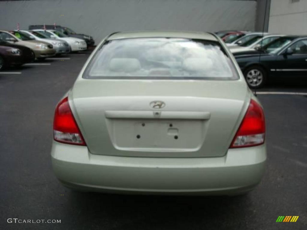 2003 Elantra GLS Sedan - Platinum Green Metallic / Beige photo #3