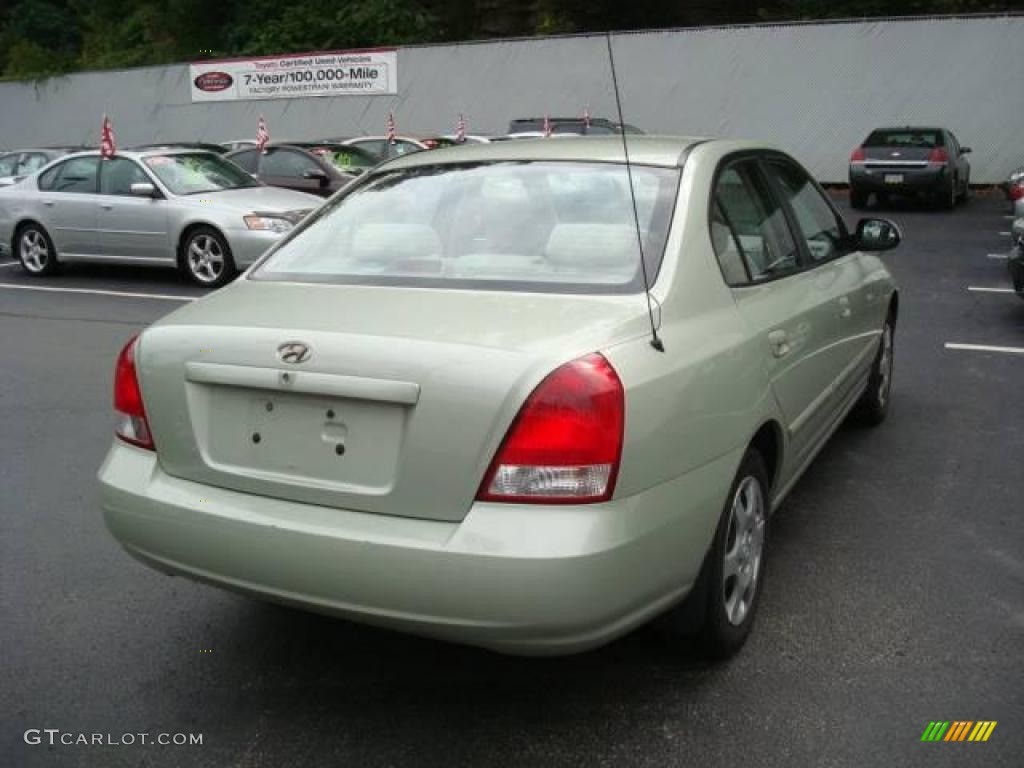 2003 Elantra GLS Sedan - Platinum Green Metallic / Beige photo #4