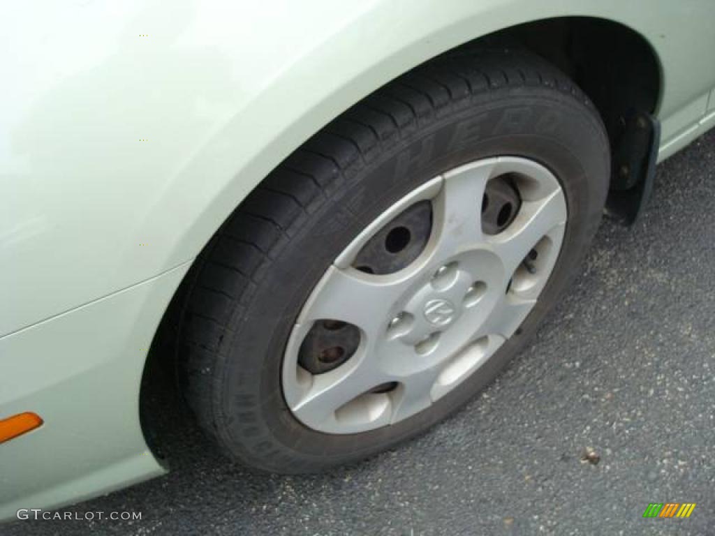 2003 Elantra GLS Sedan - Platinum Green Metallic / Beige photo #9