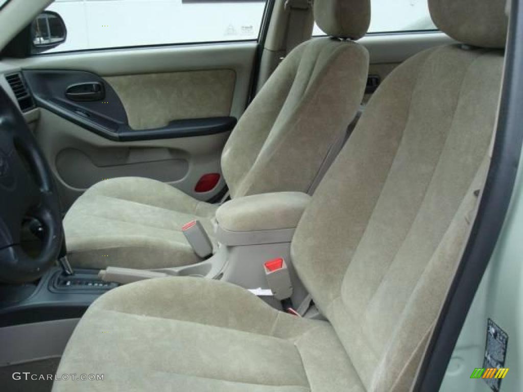 2003 Elantra GLS Sedan - Platinum Green Metallic / Beige photo #10