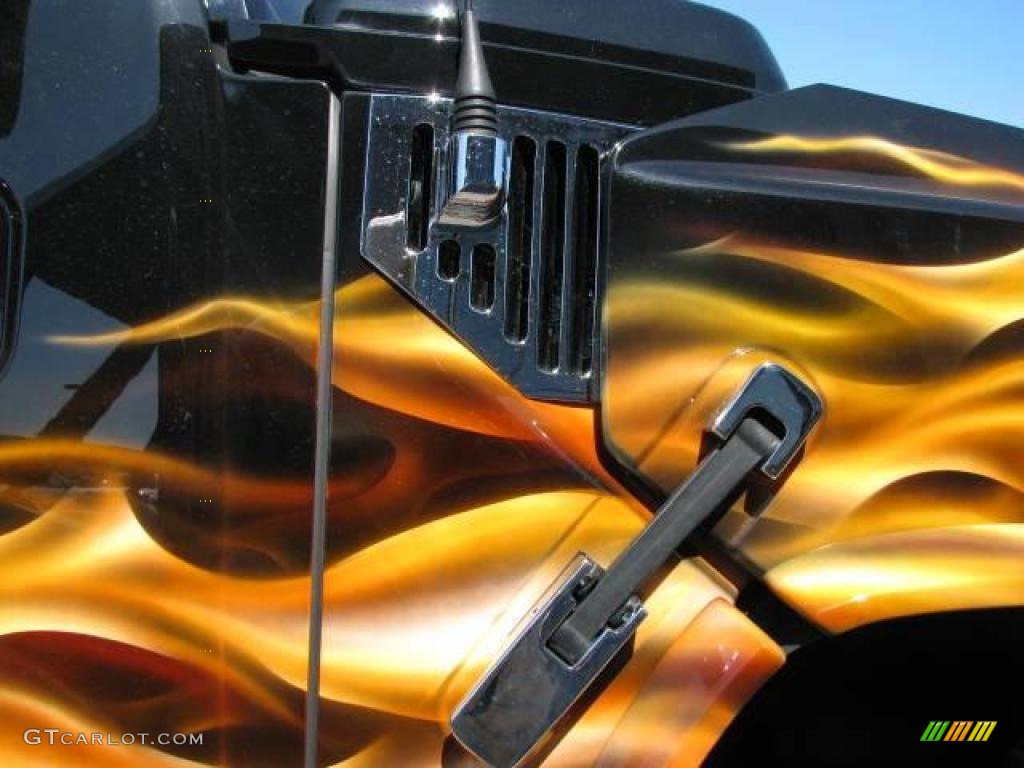 2006 H2 SUV - Black/Custom Flames / Ebony/Custom Flames photo #9