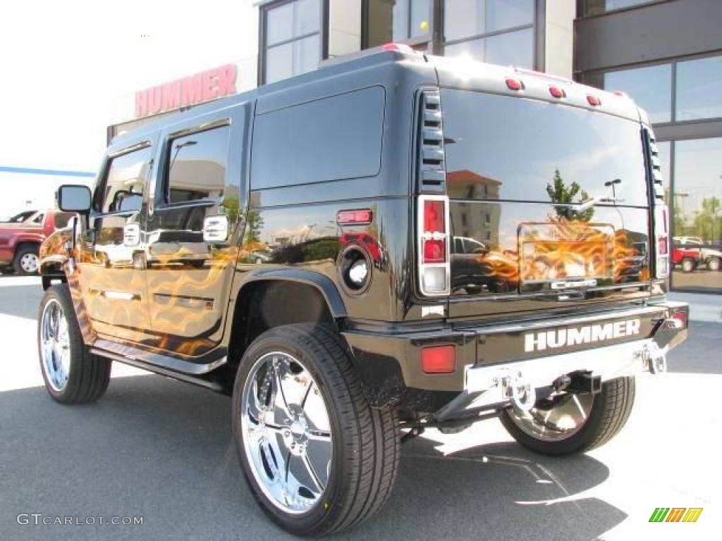 2006 H2 SUV - Black/Custom Flames / Ebony/Custom Flames photo #16