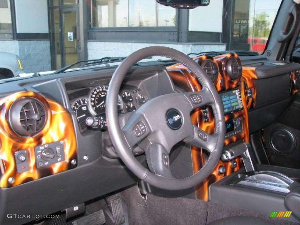 2006 H2 SUV - Black/Custom Flames / Ebony/Custom Flames photo #36