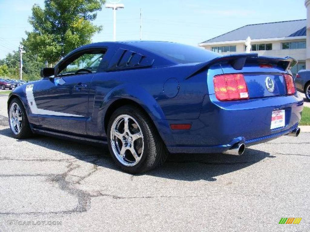 2007 Mustang Roush 427R Supercharged Coupe - Vista Blue Metallic / Roush Black/Blue photo #3