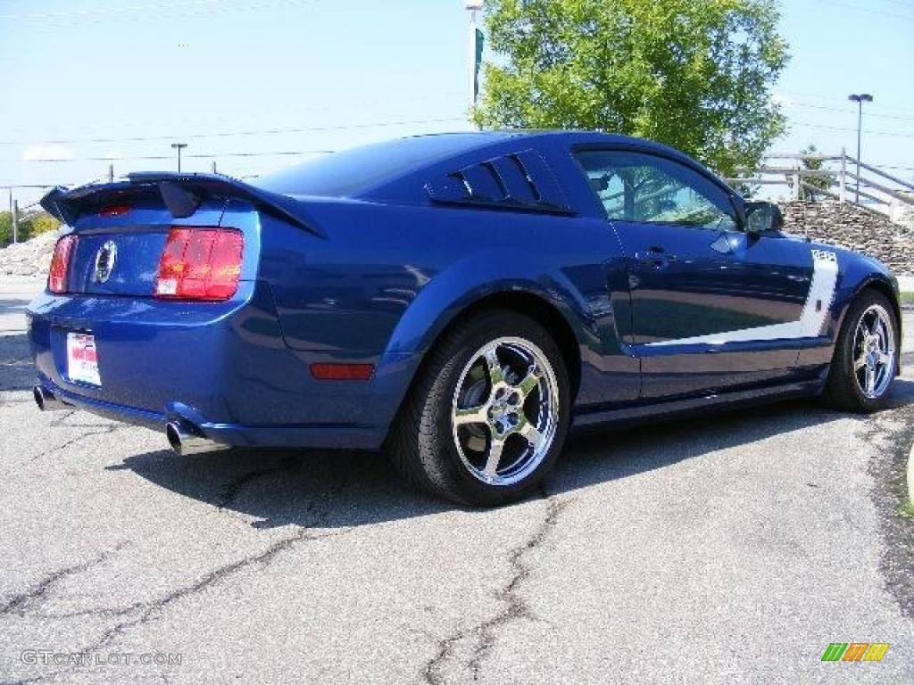 2007 Mustang Roush 427R Supercharged Coupe - Vista Blue Metallic / Roush Black/Blue photo #5