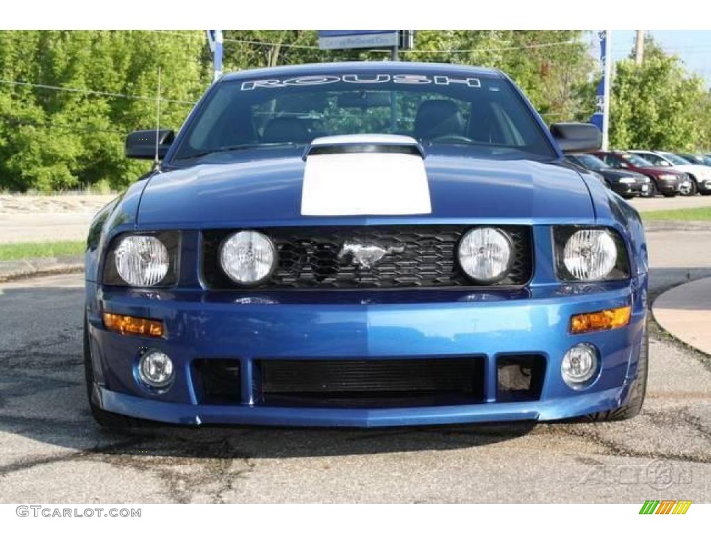 2007 Mustang Roush 427R Supercharged Coupe - Vista Blue Metallic / Roush Black/Blue photo #8