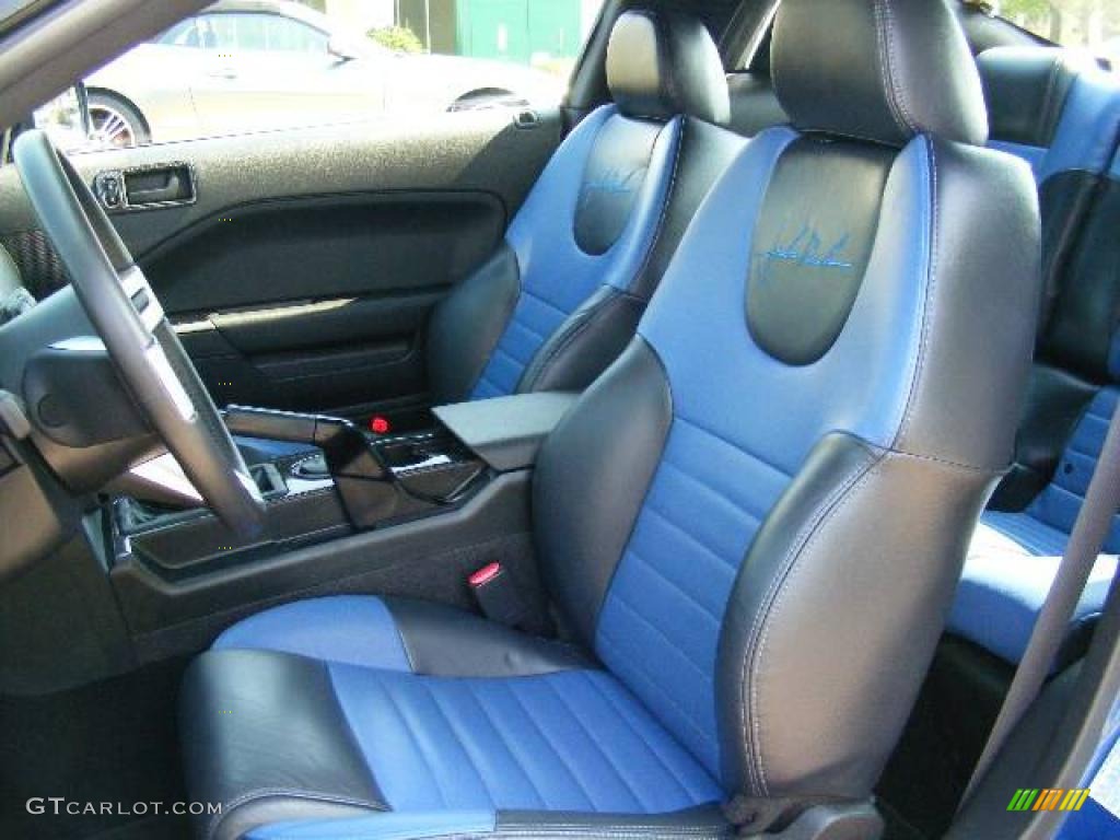 2007 Mustang Roush 427R Supercharged Coupe - Vista Blue Metallic / Roush Black/Blue photo #9