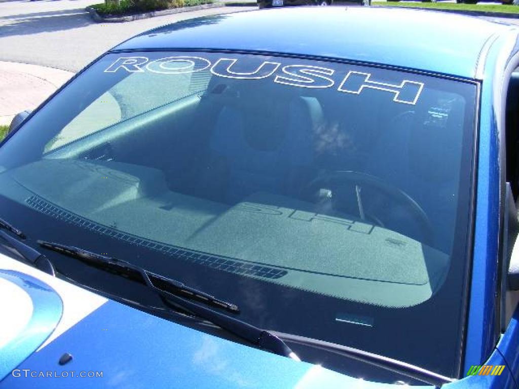 2007 Mustang Roush 427R Supercharged Coupe - Vista Blue Metallic / Roush Black/Blue photo #38