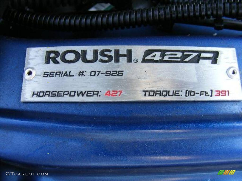 2007 Mustang Roush 427R Supercharged Coupe - Vista Blue Metallic / Roush Black/Blue photo #42