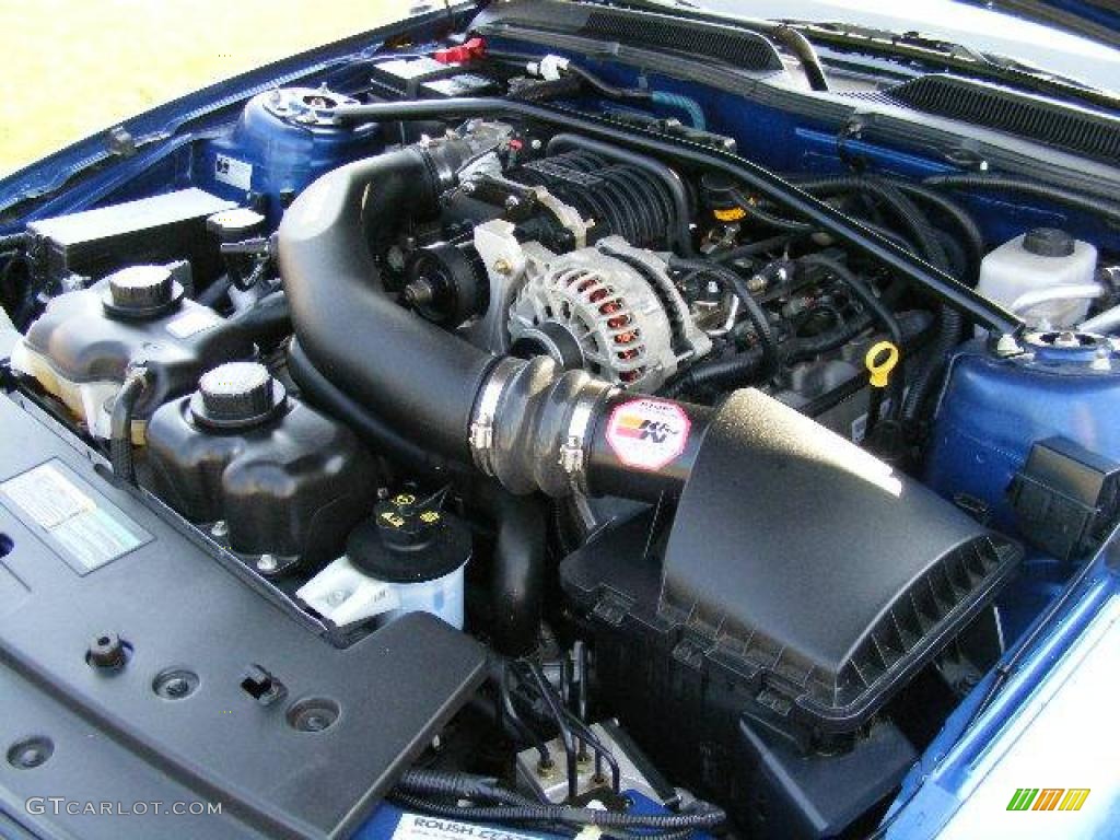 2007 Mustang Roush 427R Supercharged Coupe - Vista Blue Metallic / Roush Black/Blue photo #46
