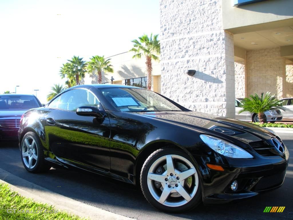 2007 SLK 350 Roadster - Black / Beige photo #3