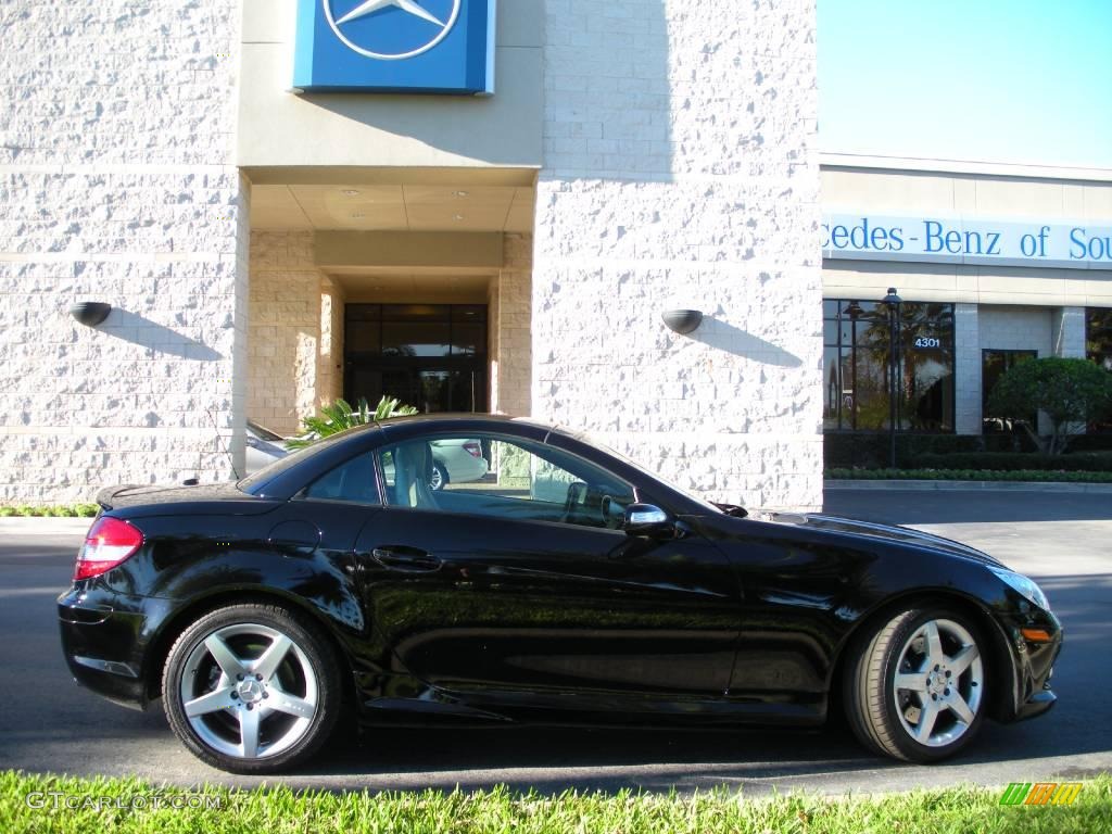2007 SLK 350 Roadster - Black / Beige photo #4
