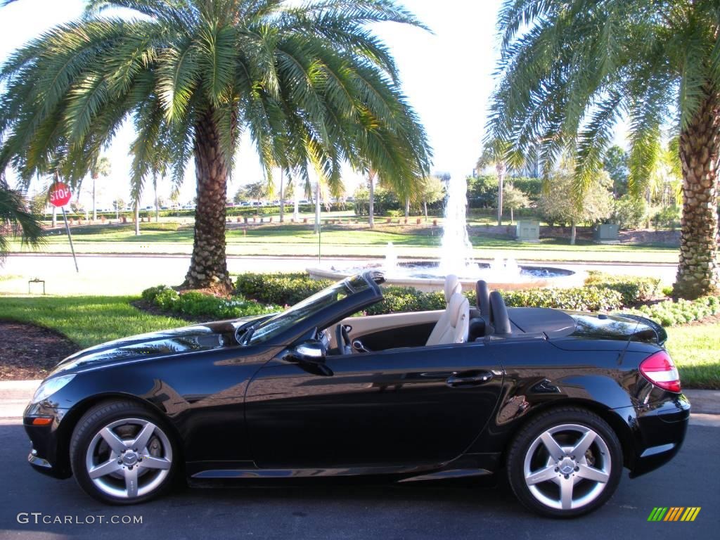 2007 SLK 350 Roadster - Black / Beige photo #12