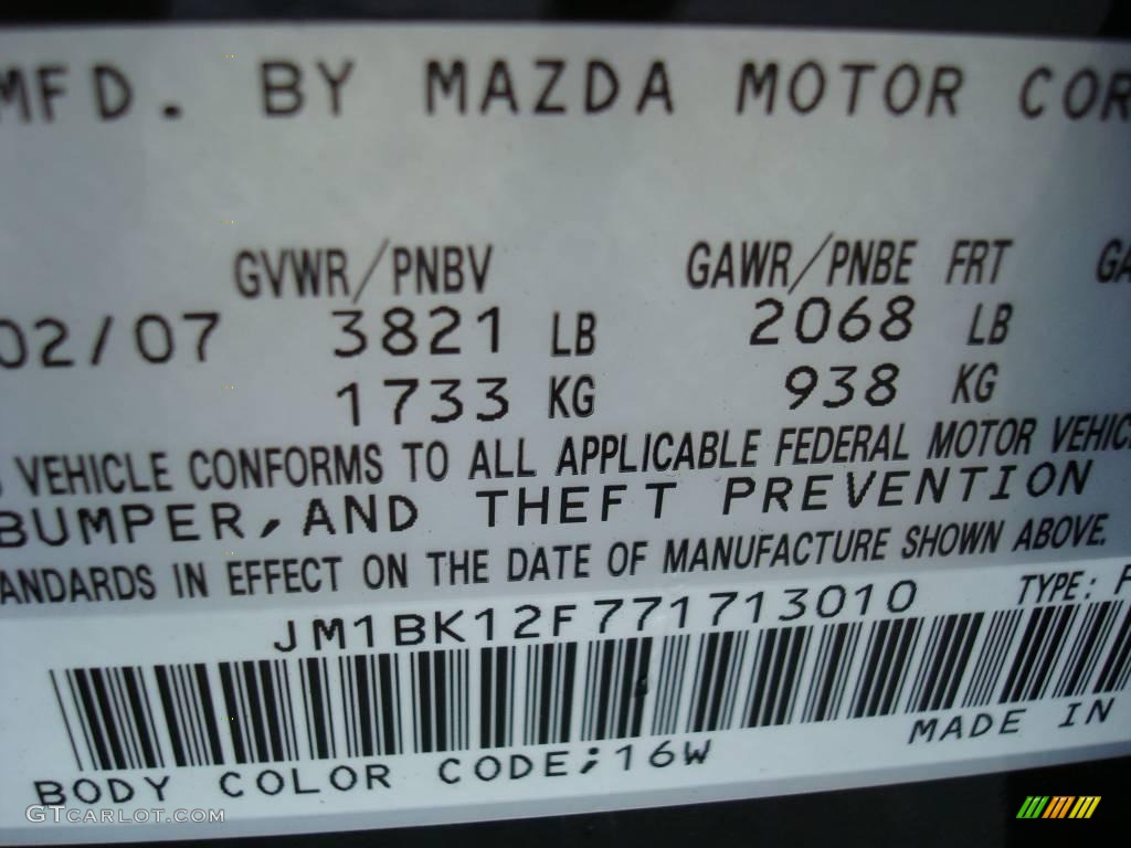 2007 MAZDA3 i Sedan - Black Mica / Black photo #19