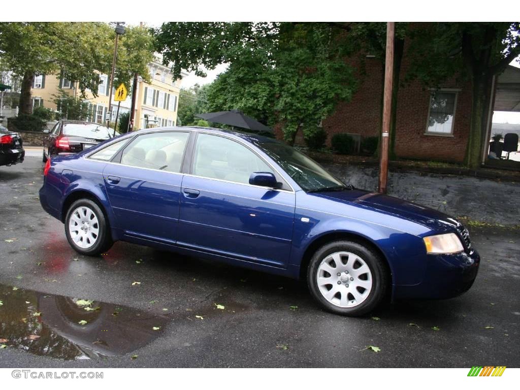 1999 A6 2.8 quattro Sedan - Santorin Blue Pearl / Vanilla/Royal Blue photo #1
