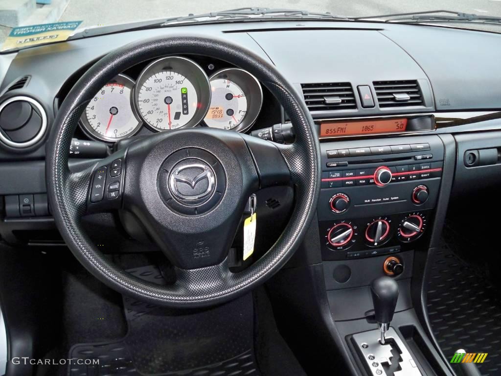 2008 MAZDA3 i Sport Sedan - Sunlight Silver Metallic / Black photo #6