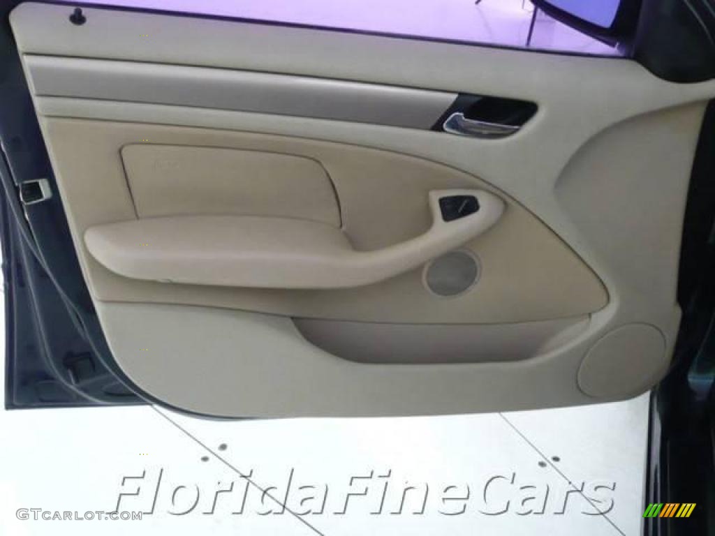 2001 3 Series 325i Sedan - Orient Blue Metallic / Sand photo #11