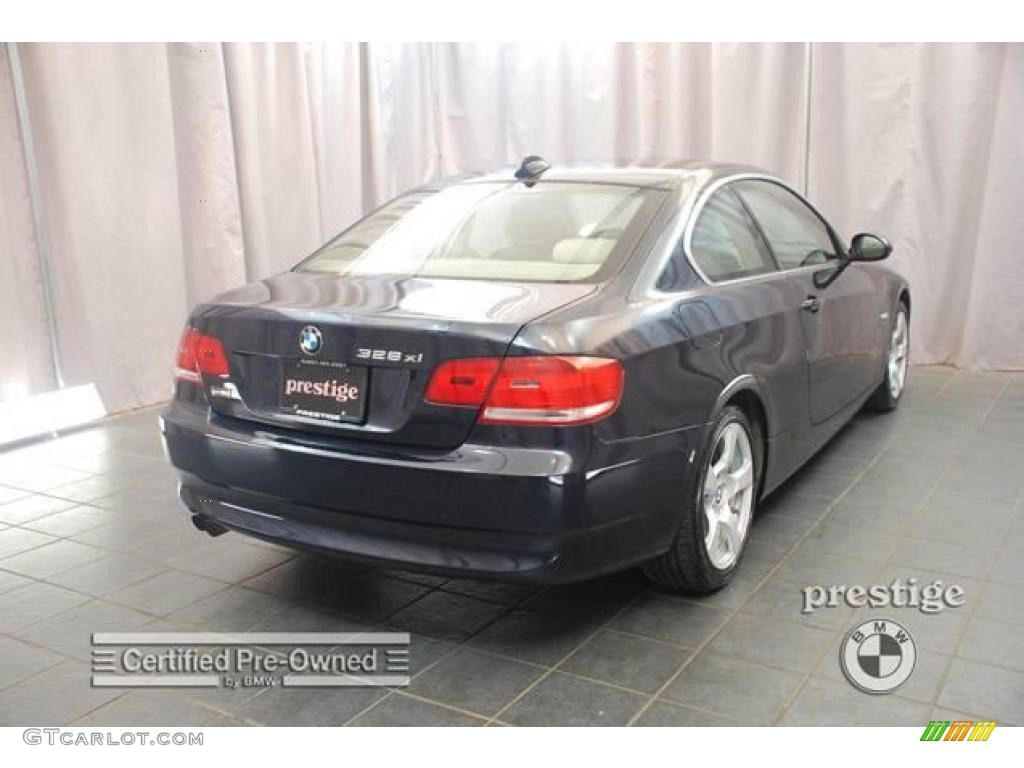 2007 3 Series 328xi Coupe - Monaco Blue Metallic / Cream Beige photo #4