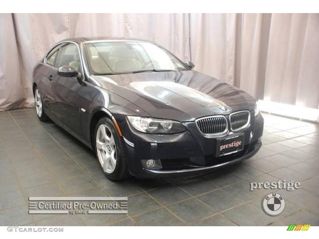 2007 3 Series 328xi Coupe - Monaco Blue Metallic / Cream Beige photo #6