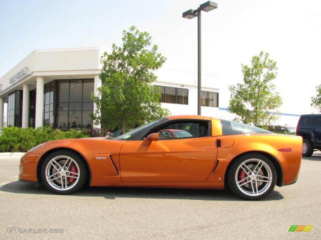 2007 Corvette Z06 - Atomic Orange Metallic / Ebony photo #1