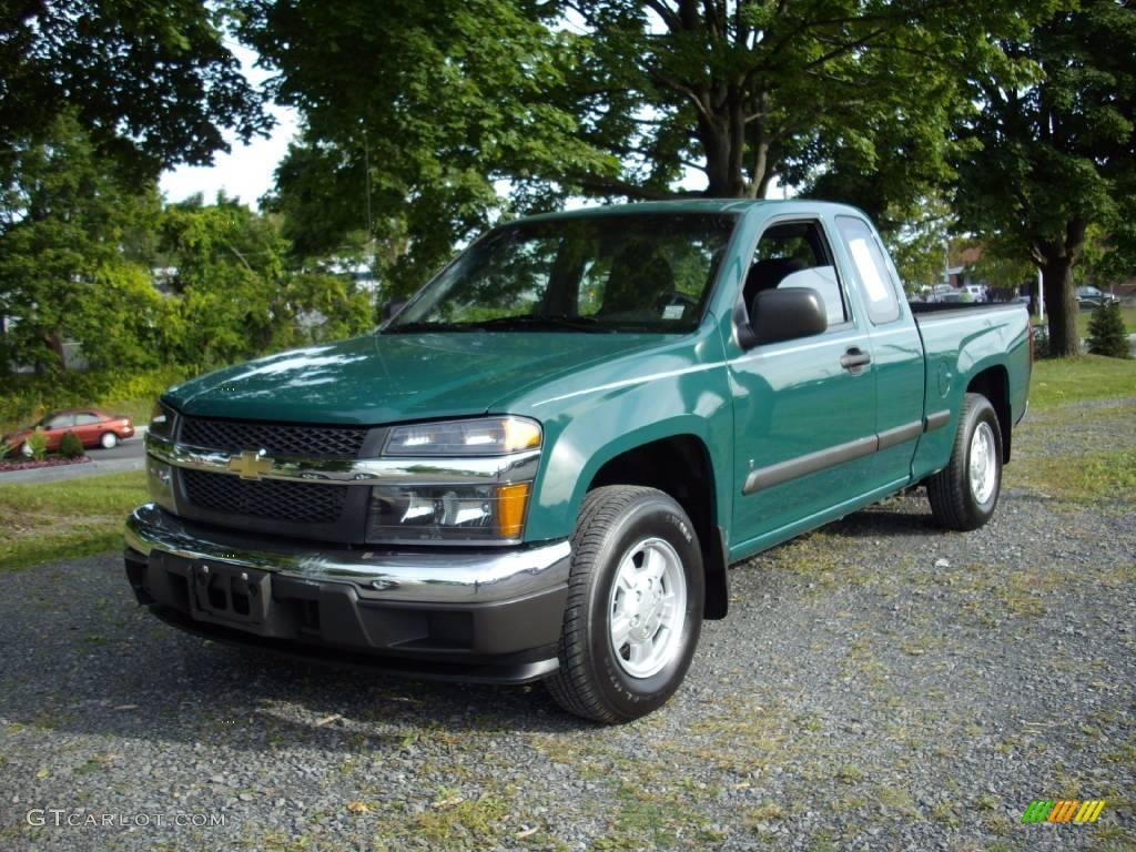 2007 Colorado LT Extended Cab - Woodland Green / Very Dark Pewter photo #2