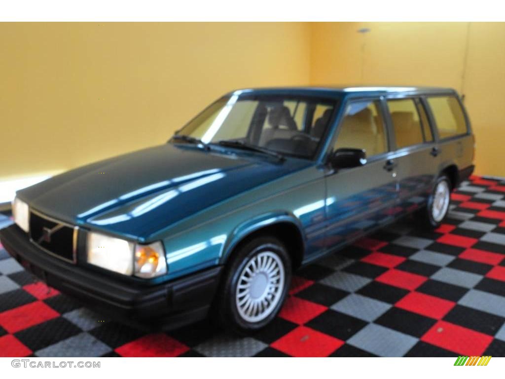 1995 940 Wagon - Blue Green Metallic / Beige photo #3