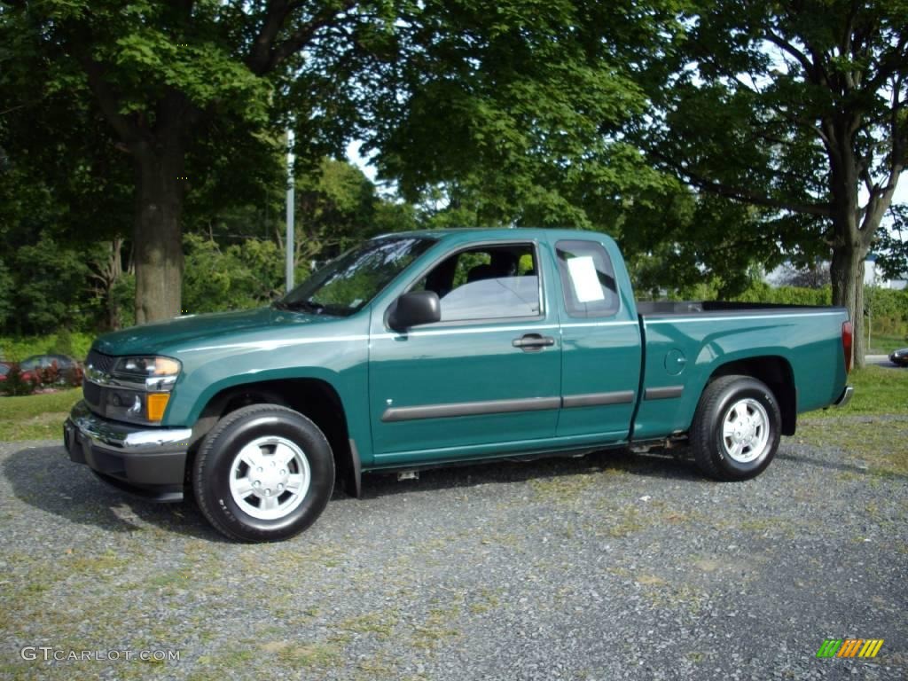 2007 Colorado LT Extended Cab - Woodland Green / Very Dark Pewter photo #4