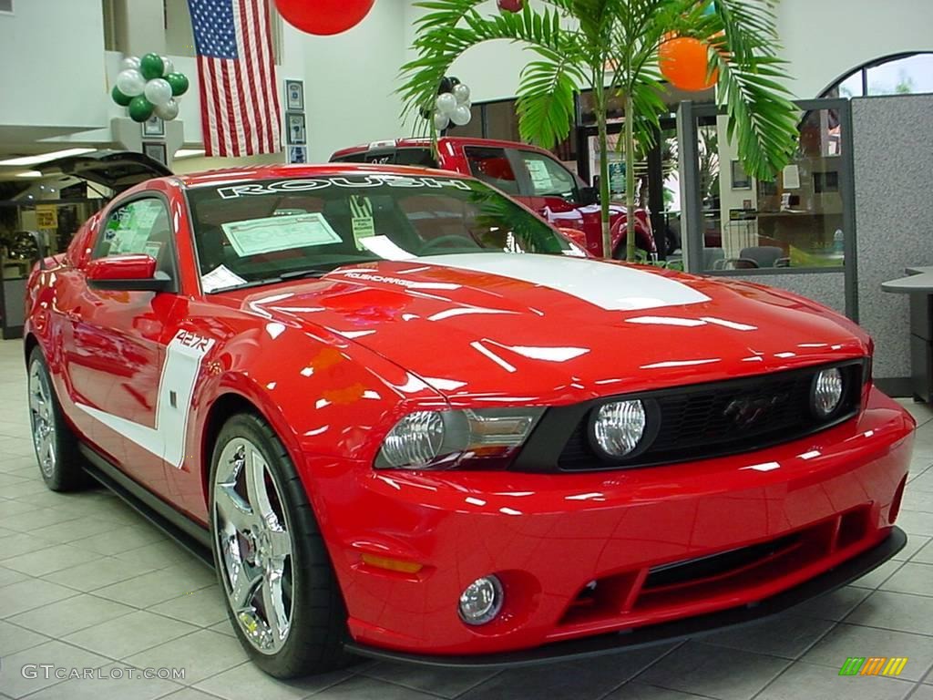 2010 Mustang Roush 427R  Supercharged Coupe - Torch Red / ROUSH Charcoal Black/Red photo #1
