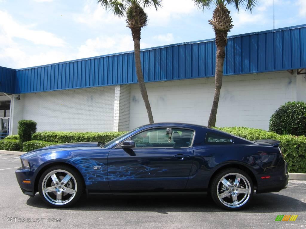 2010 Mustang GT Premium Coupe - Kona Blue Metallic / Charcoal Black/Silver Soho photo #6