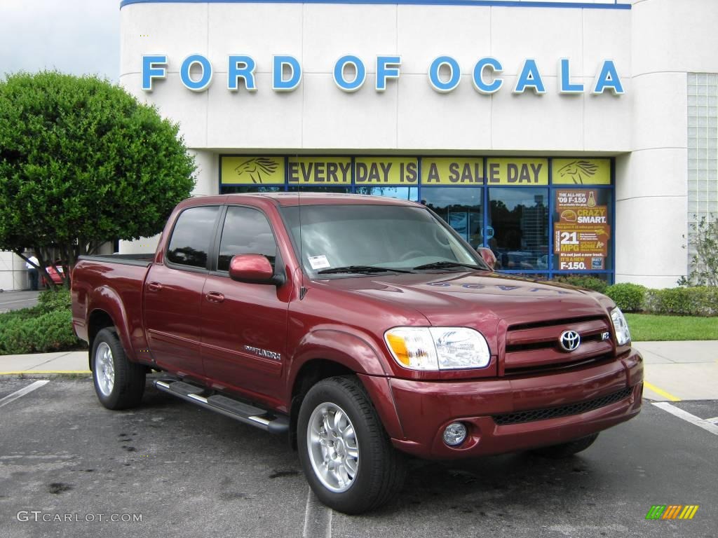 2006 Tundra Limited Double Cab - Salsa Red Pearl / Light Charcoal photo #1