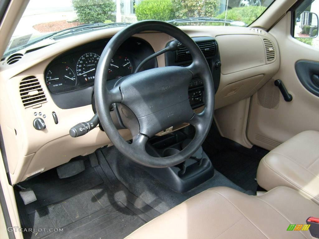 2000 Ranger XL Regular Cab - Harvest Gold Metallic / Medium Prairie Tan photo #10