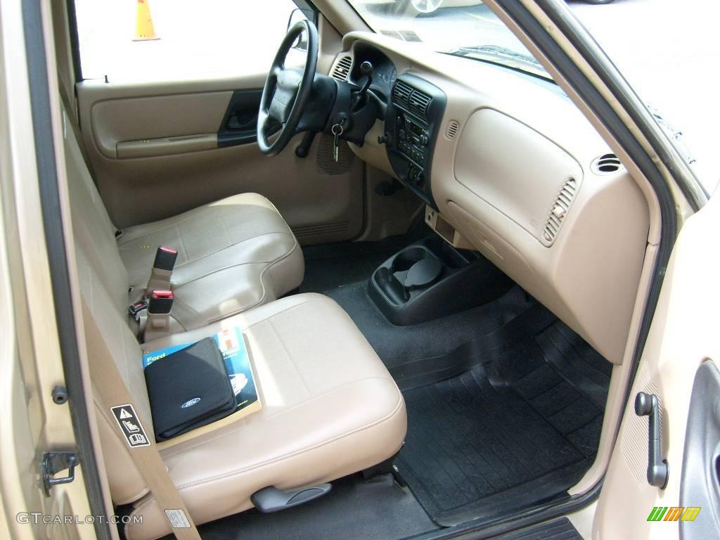 2000 Ranger XL Regular Cab - Harvest Gold Metallic / Medium Prairie Tan photo #12