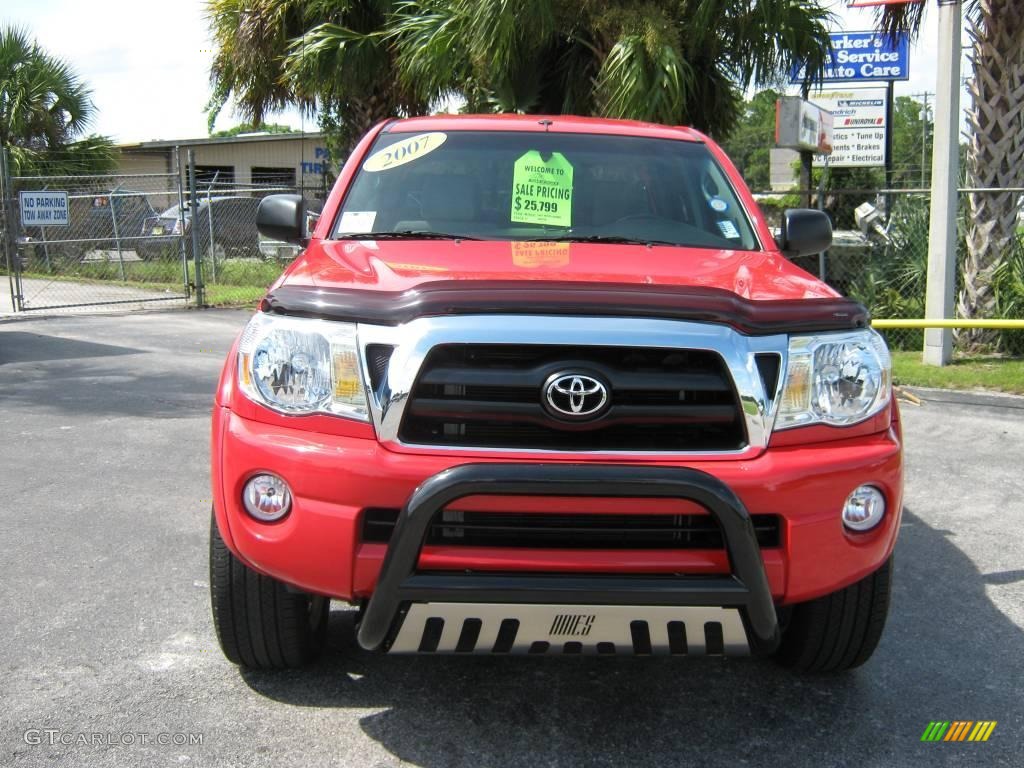 2007 Tacoma V6 PreRunner X-SP Double Cab - Radiant Red / Graphite Gray photo #8