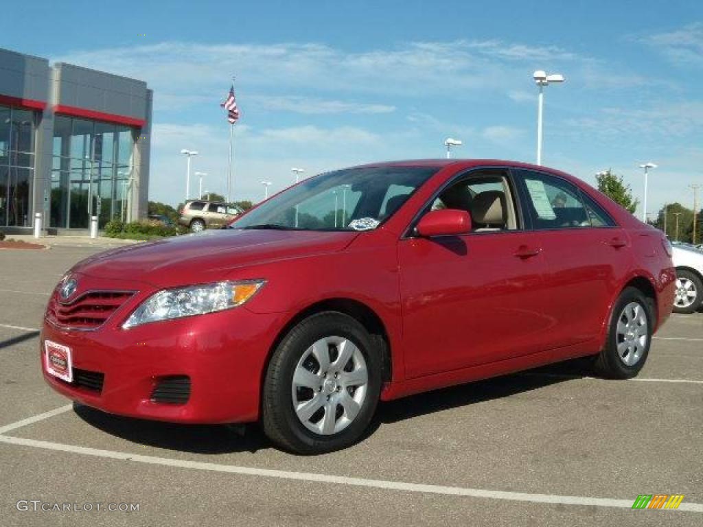 2010 Camry LE - Barcelona Red Metallic / Bisque photo #1