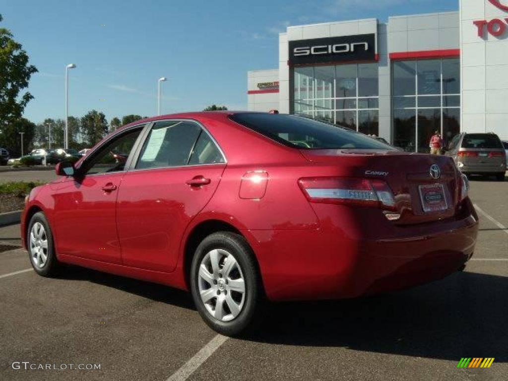 2010 Camry LE - Barcelona Red Metallic / Bisque photo #3