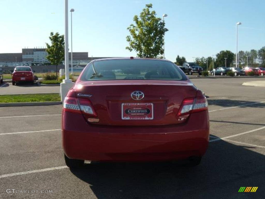 2010 Camry LE - Barcelona Red Metallic / Bisque photo #4