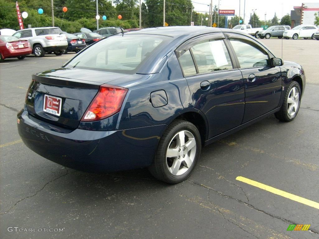 2007 ION 3 Sedan - Deep Blue / Gray photo #4