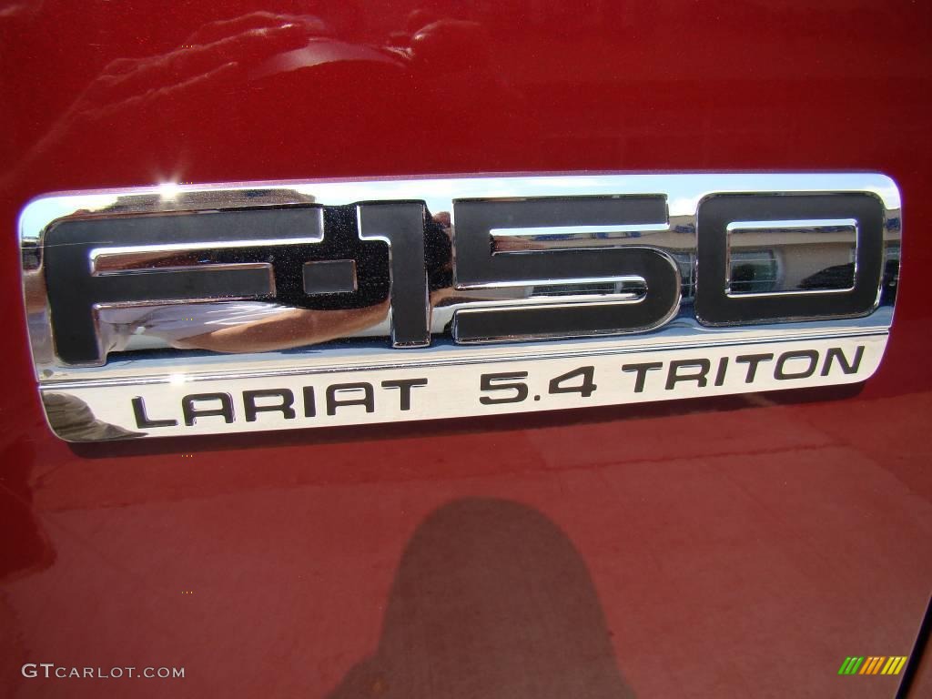 2004 F150 Lariat SuperCrew - Dark Toreador Red Metallic / Tan photo #27