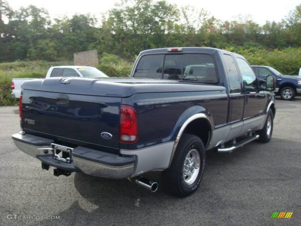 2003 F250 Super Duty Lariat SuperCab - True Blue Metallic / Medium Flint Grey photo #3