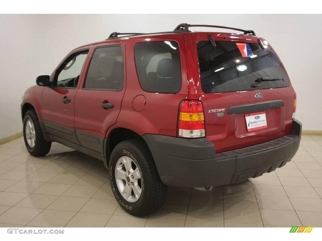 2006 Escape XLT 4WD - Redfire Metallic / Medium/Dark Flint photo #5