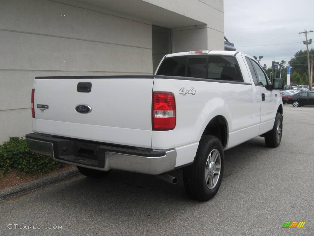 2006 F150 XLT Regular Cab 4x4 - Oxford White / Medium/Dark Flint photo #3