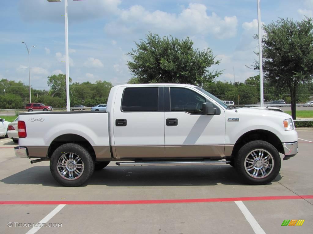 2006 F150 XLT SuperCrew 4x4 - Oxford White / Tan photo #6