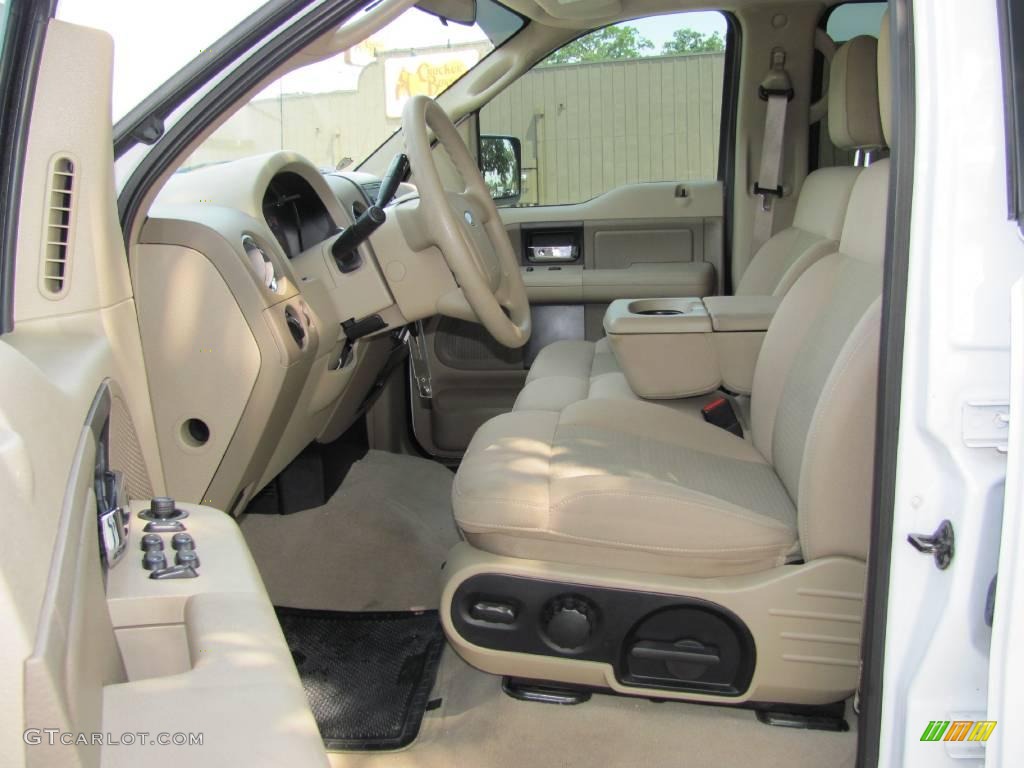 2006 F150 XLT SuperCrew 4x4 - Oxford White / Tan photo #9