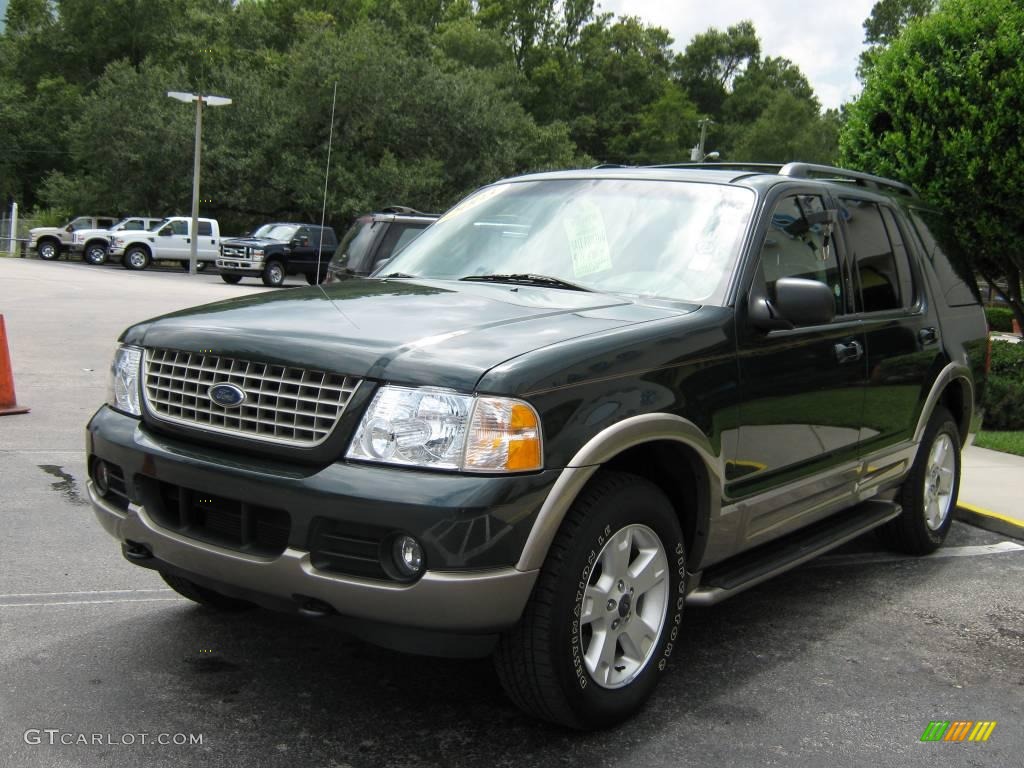 2003 Explorer Eddie Bauer 4x4 - Aspen Green Metallic / Medium Parchment Beige photo #7